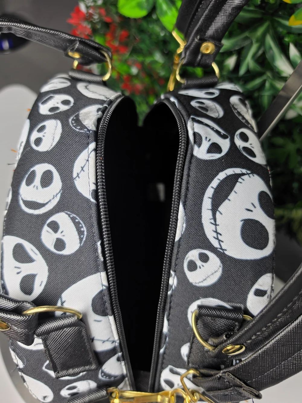 New Black Jack Character Round Crossbody Bag for Women